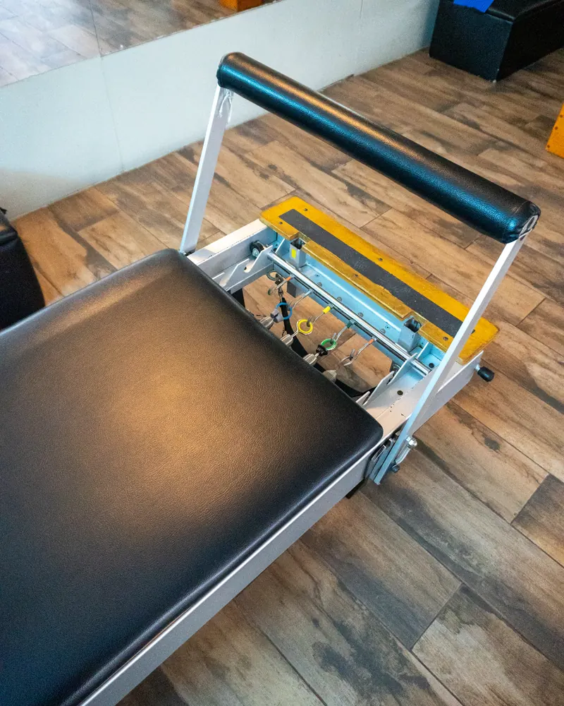 Detalle de una cama Reformer